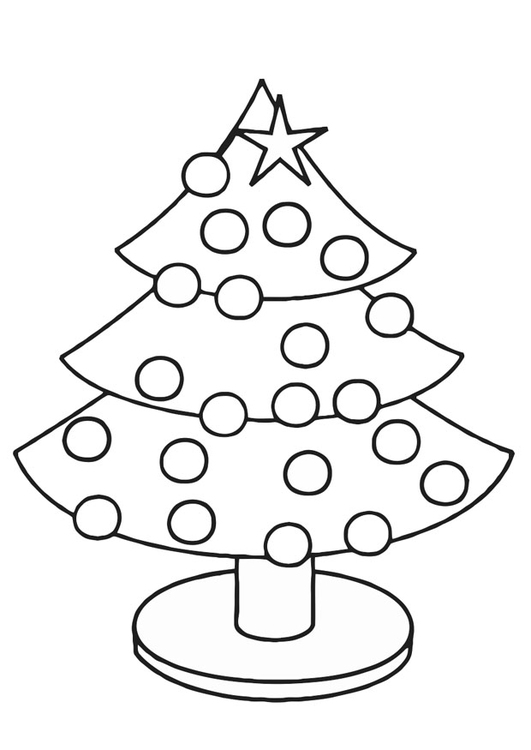 Disegno da colorare albero di Natale