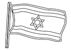Disegni da colorare bandiera dell'Israele