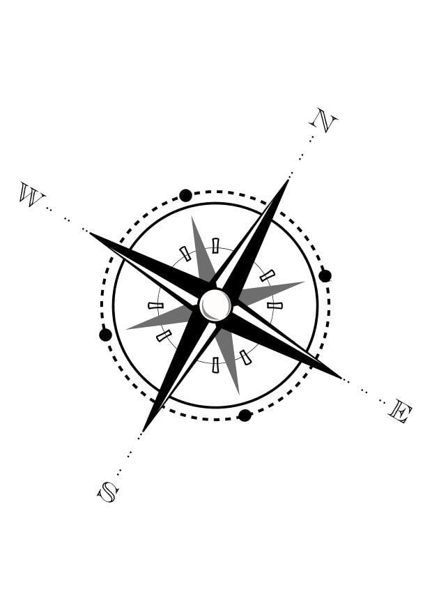Disegno da colorare bussola cat 10464 for Atlante compass