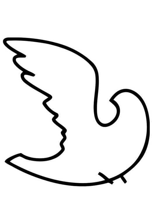 Disegno da colorare colomba della pace