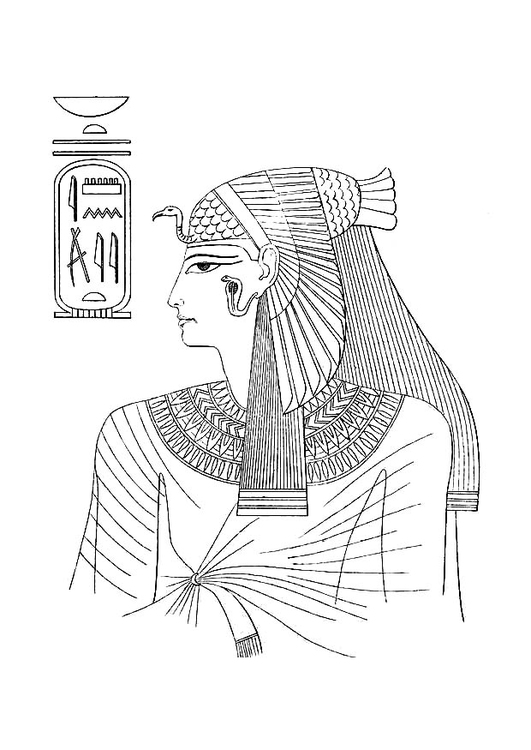 Disegno da colorare donna egiziana