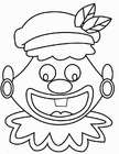 Disegni da colorare faccia Zwarte Piet 2