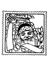 Disegni da colorare francobollo di Natale