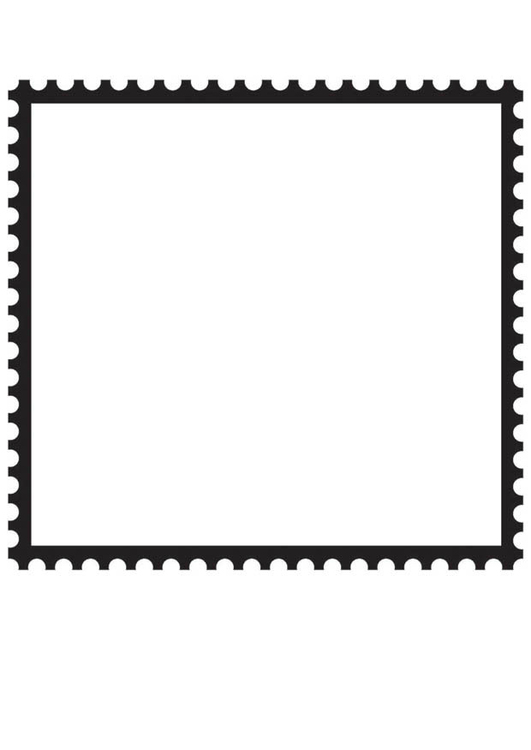 Disegno da colorare francobollo quadrato