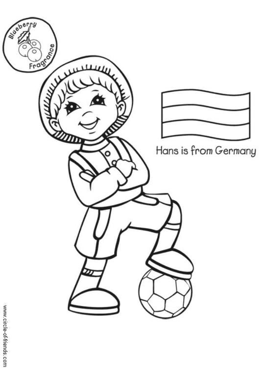 Disegno da colorare Hans dalla Germania