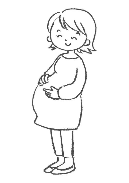 Disegno da colorare incinta