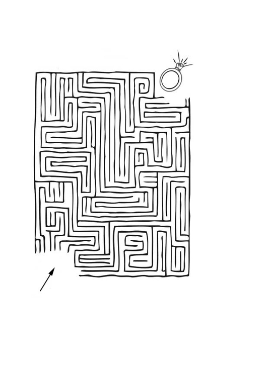 Disegno da colorare labirinto -anello
