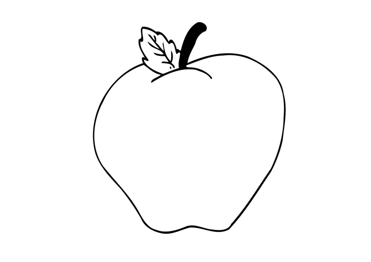 Disegno da colorare mela