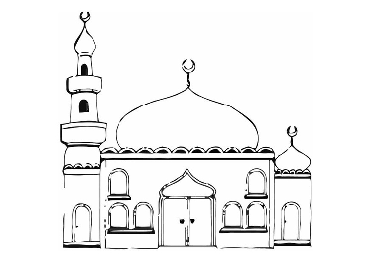 Disegno da colorare moschea