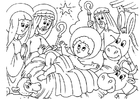 Disegni da colorare Natività - la nascita di Gesù