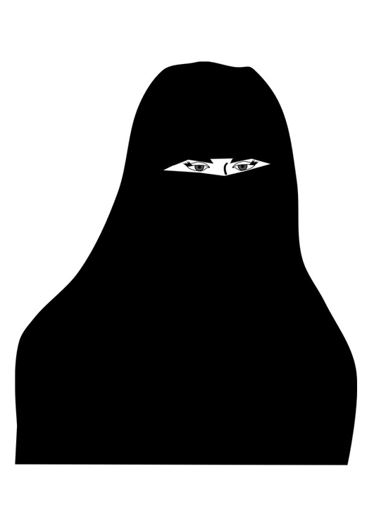 Disegno da colorare niqab