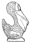 Disegni da colorare pelicano di lato