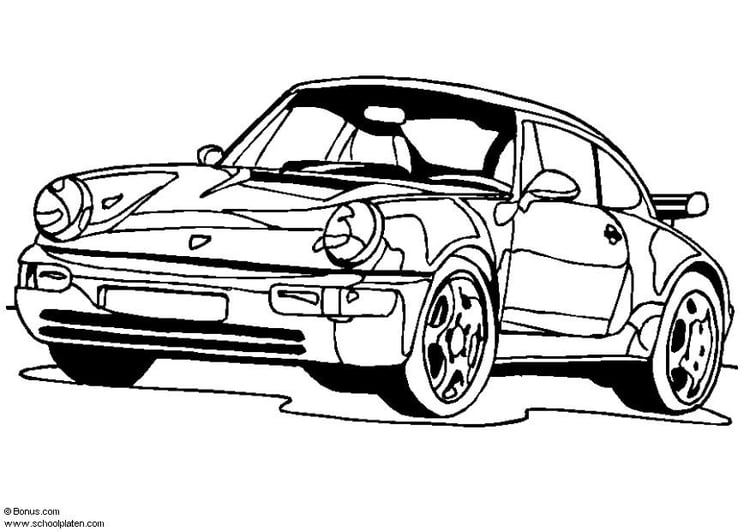 Disegno da colorare Porsche 911 Turbo