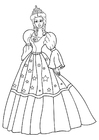 Disegni da colorare principessa con vestito