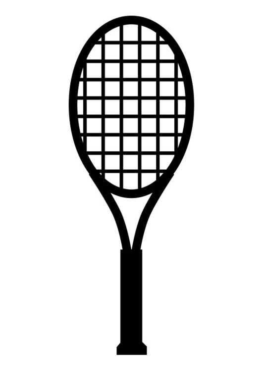 Disegno da colorare racchetta da tennis