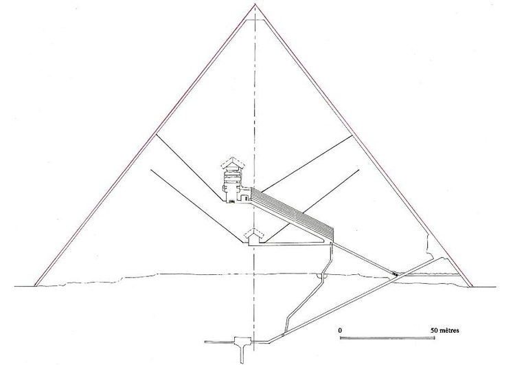 Disegno da colorare sezione della piramide a Gizah