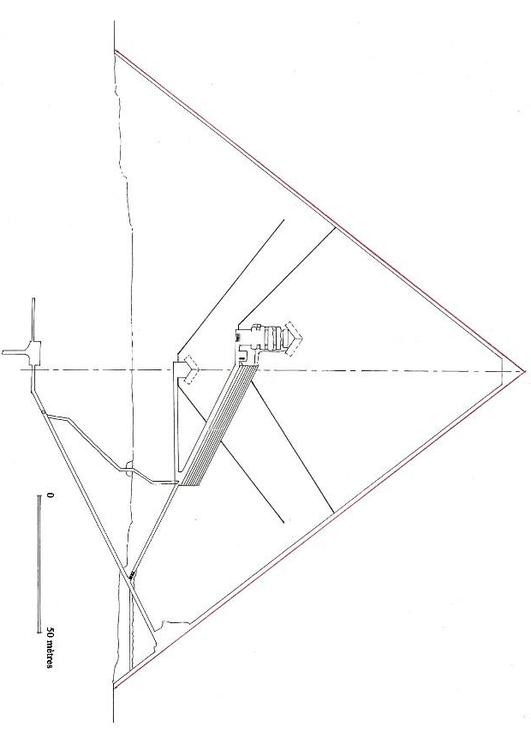 sezione della piramide a Gizah