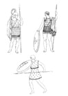 Disegni da colorare soldati dell'antica Grecia