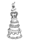 Disegni da colorare torta nunziale