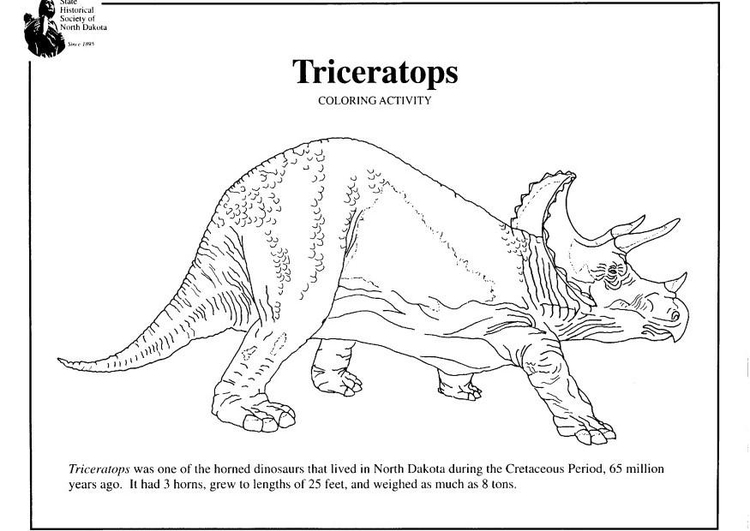 Disegno da colorare Triceratops