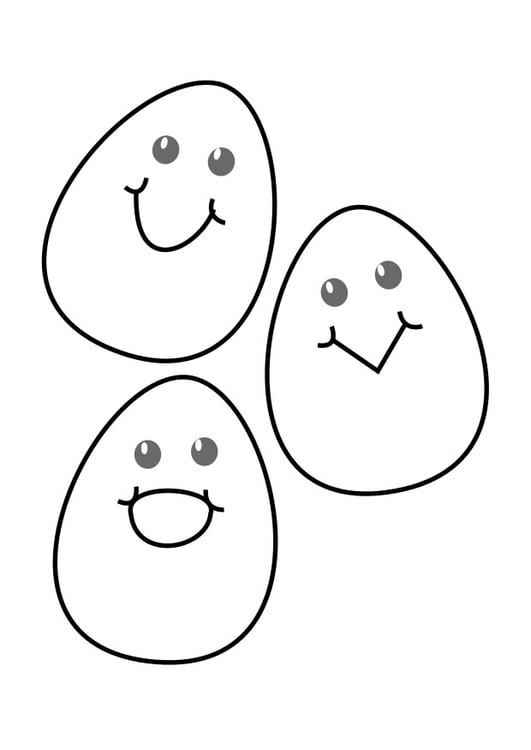 Disegno da colorare uova di Pasqua