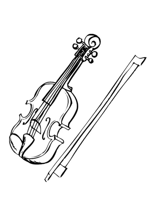 Disegno da colorare violino