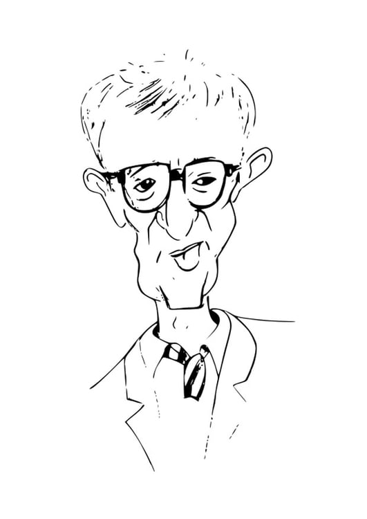 Disegno da colorare Woody Allen