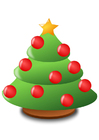 immagini albero di Natale con palline