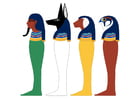 immagini i quattro figli di Horus