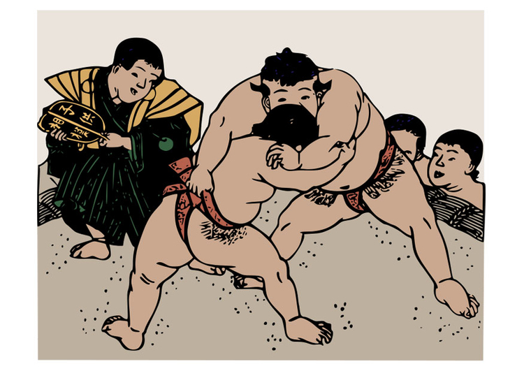 immagine lottatori di sumo
