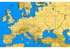 Mappa Europa montagne e fiumi