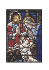 vetrata colorata - nascita di Gesù