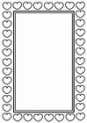 Disegno da colorare cornice di san valentino