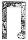 Disegno da colorare cornice ringraziamento