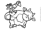Disegno da colorare mucca 3