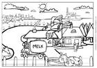 Disegno da colorare mucca 5