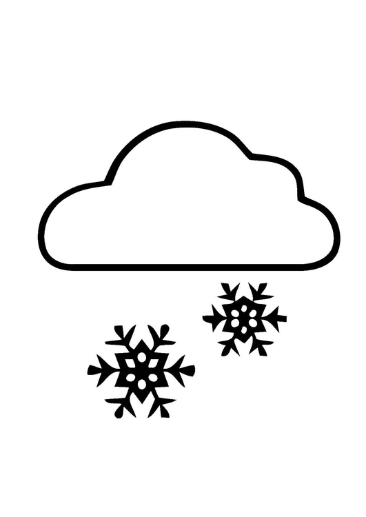 Disegno da colorare 01a. neve