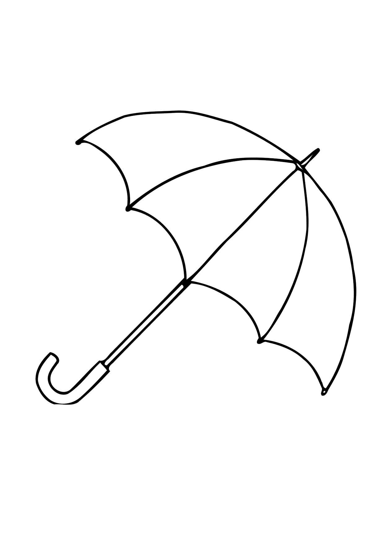 Disegno da colorare 01b. ombrello - aperto