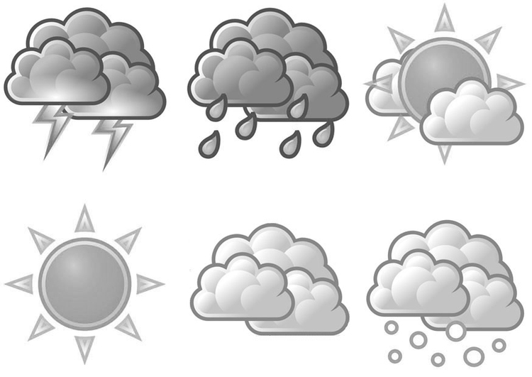 Disegno da colorare 02 - simboli meteo