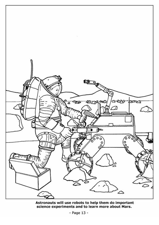 Disegno da colorare 13 - robot spaziali