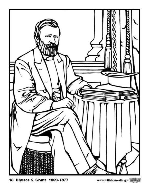 Disegno da colorare 18 Ulysses S. Grant