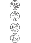 disegno-da-colorare 4 stagioni - simboli