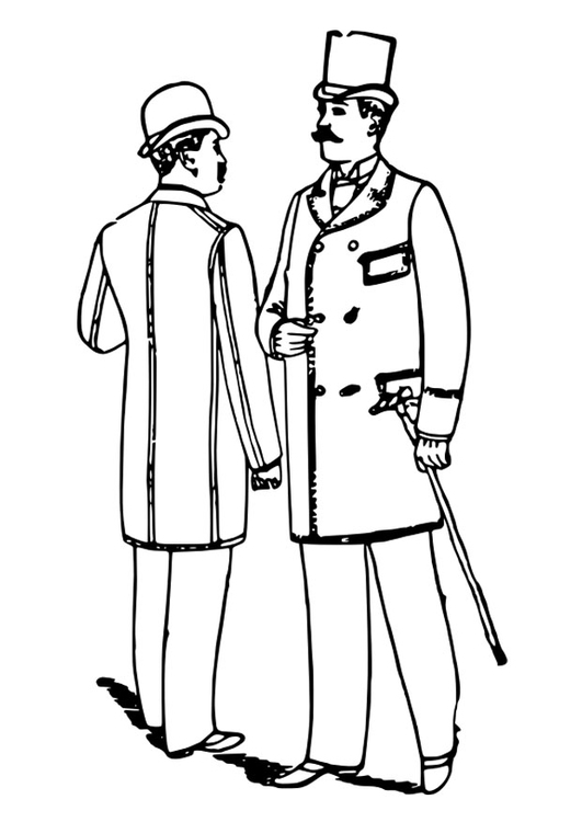 Disegno da colorare abbigliamento maschile 1892
