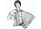 Disegni da colorare accordéon