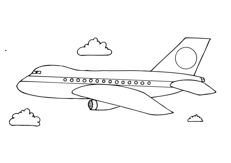 Disegno da colorare aeroplano