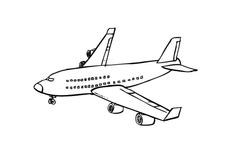 Disegno da colorare aeroplano