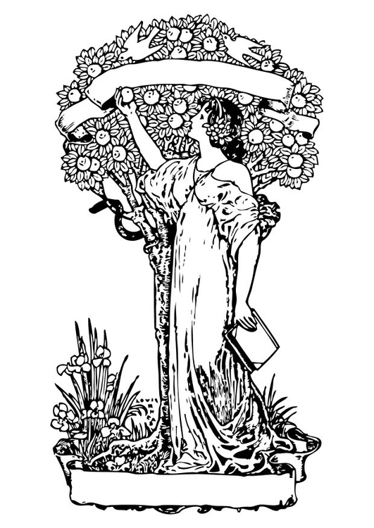 Disegno da colorare albero della sagezza