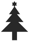 Disegni da colorare albero di Natale con stella