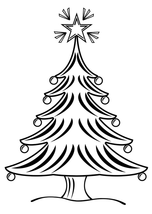 Disegno da colorare albero di Natale