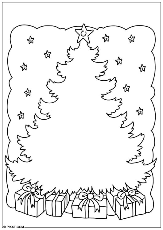 Disegno da colorare albero di Natale